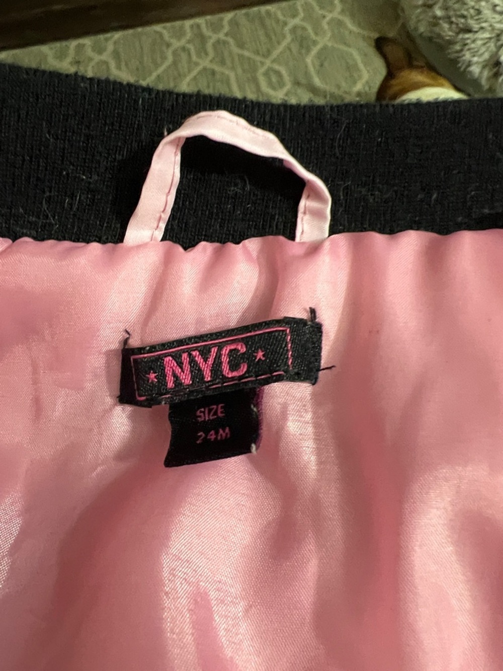 NYC Pink and Black Logo Labeled Jacket - Picture 2 of 6
